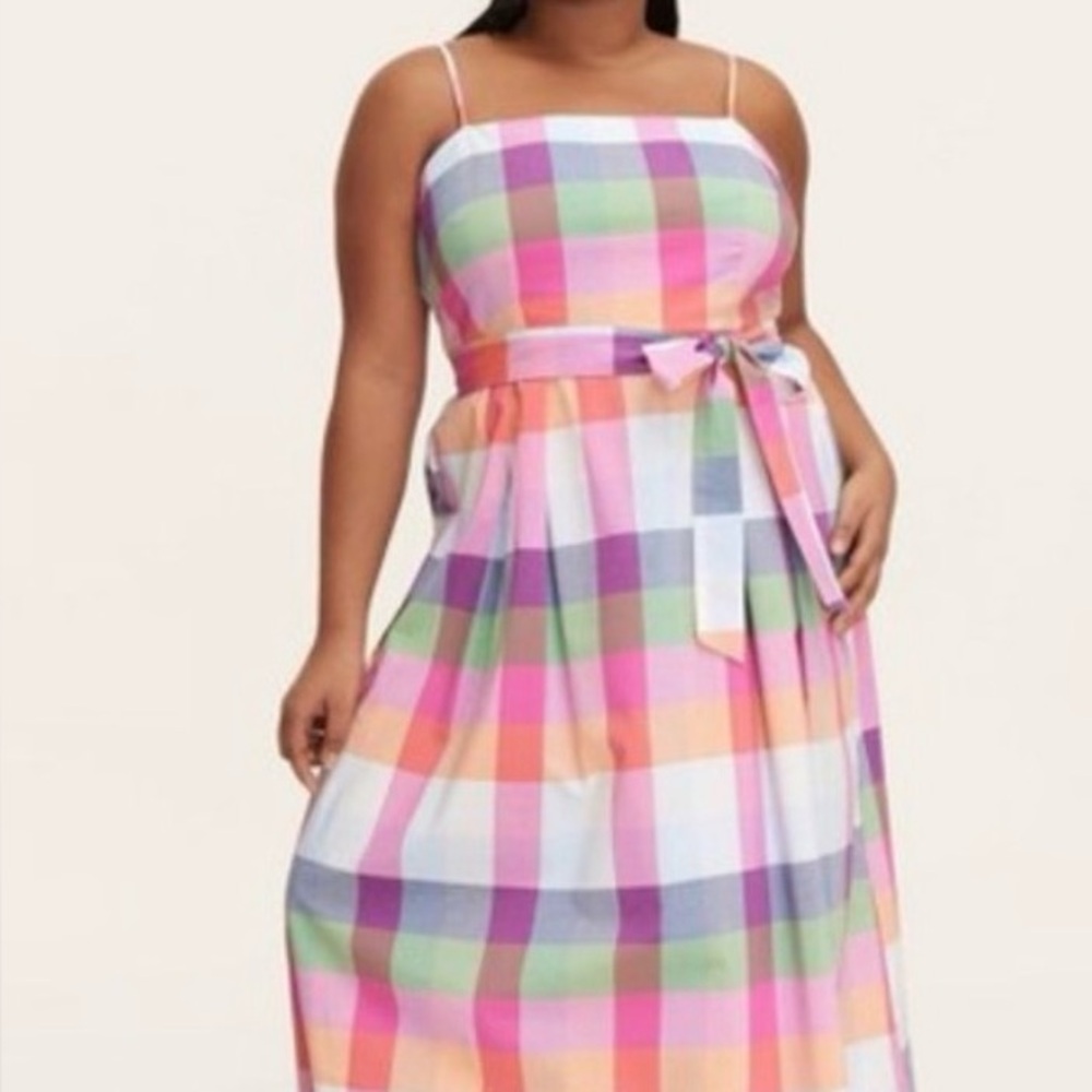 Kate Spade x Target Colorful Checkered Midi Dress